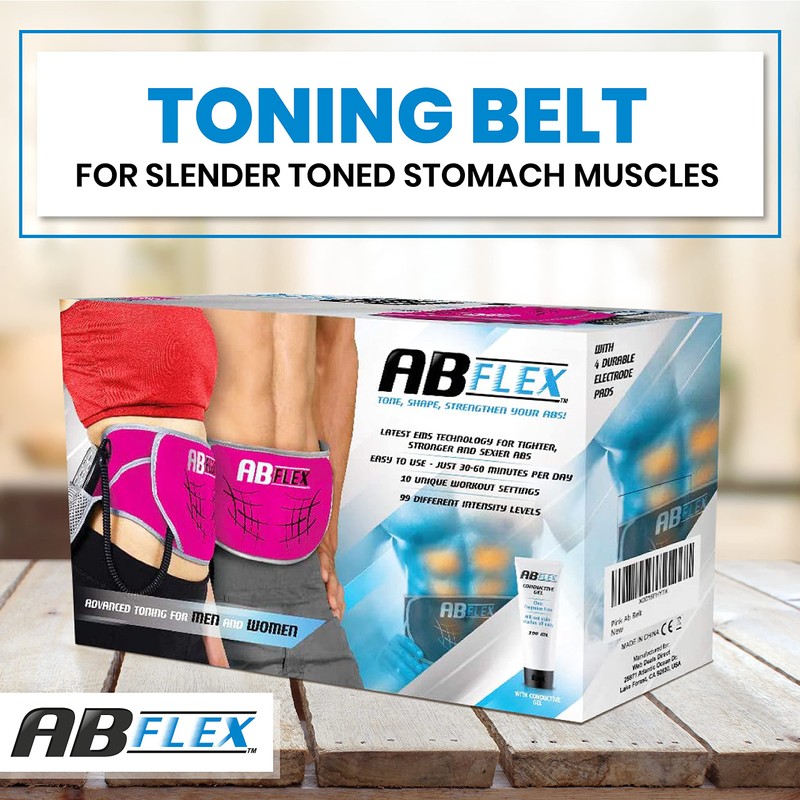 ABFLEX Ab Toning Belt and Ab Stimulator for Slender Toned