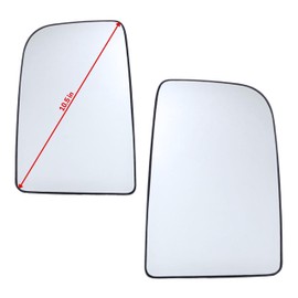 Spieg Long Arm Side Mirror Upper Glass Set for 2008-2024 Mercedes Sprinter 2500 3500 Van Heated with Backing Plate 002-811-50-33, 002-811-53-33 Pair