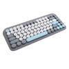 Wireless Keyboard and Mouse Combo 2.4G and Bluetooth Quiet Round
