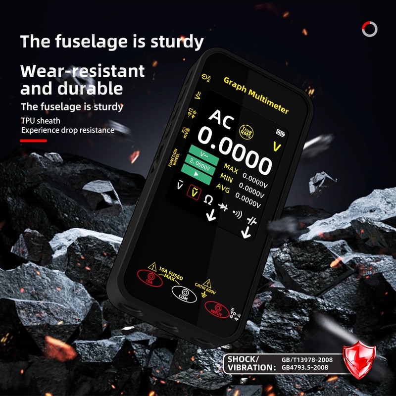 BSIDE Portable Digital Multimeter 20000 Word mV Voltmeter Rechargeable 3.2''