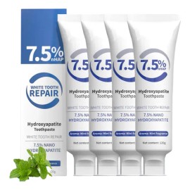 4pcs Pasta De Dientes Con Hidroxiapatita,7.5%pasta Sin Flúor