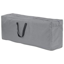 Grey Garden Cushion Storage Bag with Carry Handles & Zip Closure – Strong Durable Protective Holder Organiser for Furniture Pillows, Seat Pads, Christmas Tree, Household Items – H51 x W116 x D39cm