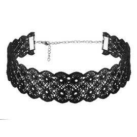 Sacina Gothic Black Velvet Victorian Choker Necklace, Gothic Goth Choker, Vintage Necklace, Christmas Jewelry Gifts for Women