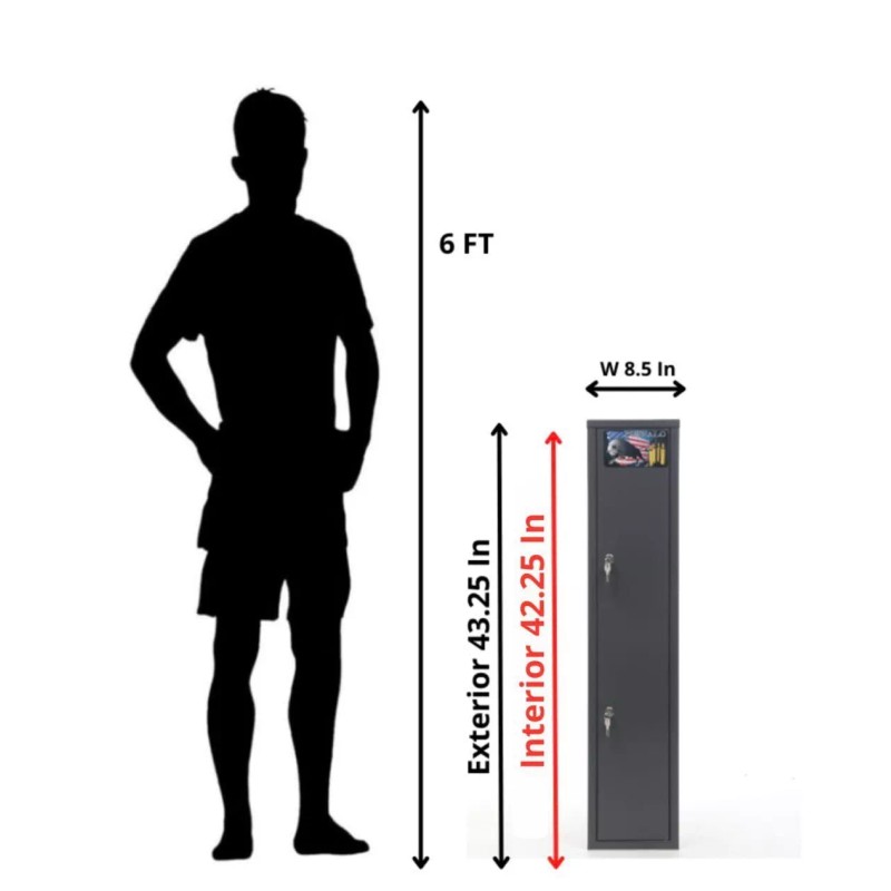 Wickerix Buffalo 1115 Gun Rifle (32.5"-42") Safe Storage Cabinet Key