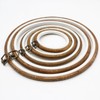 Auvotuis 5Pcs Round Embroidery Hoop Set Imitated Wood Cross Stitch