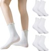 3 Pairs Ruffle Socks Women Casual Cute Ankle Socks Breathable