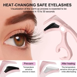Beheizte Wimpernzange Elektrisch, Lokale Wimpernzange, Randlose Weitwinkel-Wimpernzange, Wimpernzange Beheizbar, Wimpernformer, Kein Kneifen Oder Ziehen für alle Wimpern, Lang Anhaltende Haltbarkeit