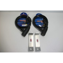 Cooler Lock Compatible with YETI & RTIC Hard Ice Chests Secure Heavy Duty Locking Bracket for Ultimate Cooler Protection 2 CodyCo Aluminum Brackets & 2-3 Ft Lock Cables