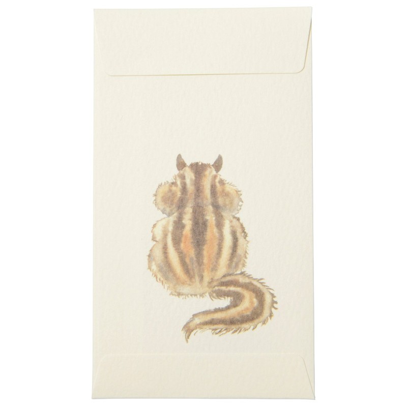 Arisaka Senzando Pochi Pouch, Set of 3, Stickers, Chipmunks and