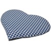 Rapeseed Cushion Heart Approx. 30 x 25 cm – Blue/White