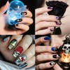 PH PandaHall 3 Pieces Nail Stamping Plate with Flower Skull