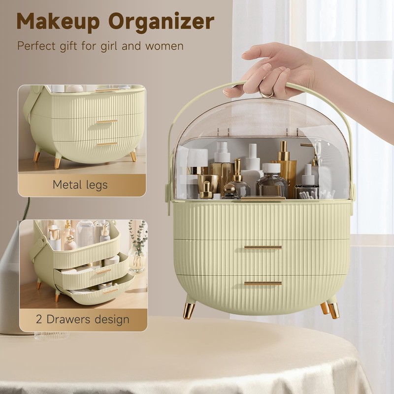 BTGGG Makeup Organizers, Make Up Organizer for Vanity, Countertop Cosmetic