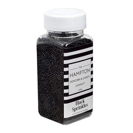 Black Sprinkles Jimmies 3.17 oz, Sprinkles For Cake Decorating, Cake Sprinkles, Sprinkles For Baking, Ice Cream & More, The Hampton Candy Company