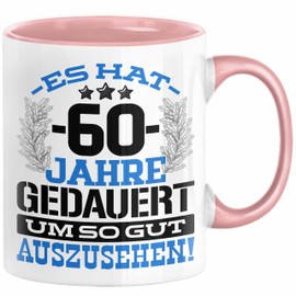 Trendation 60th Birthday Funny Gift Men Women Gift Idea for 60s Man Woman It Took 60 Years To Look So Good Mother Dad (Pink)