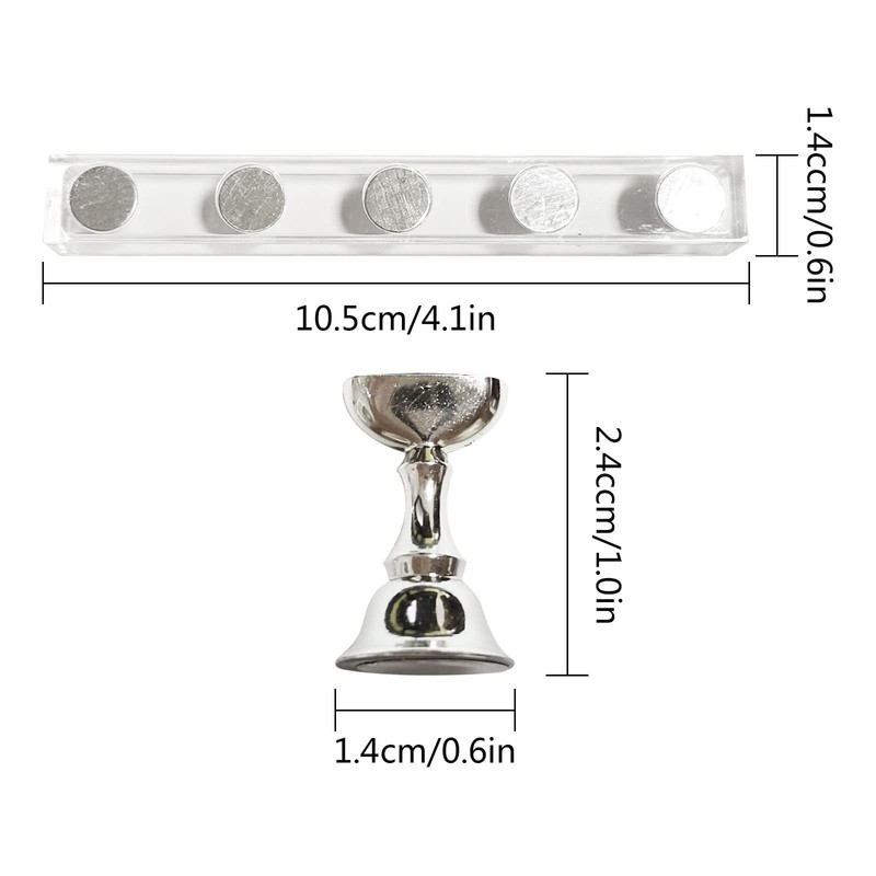Acrylic Nail Art Practice Stands Magnetic Nail Tips Holders Training