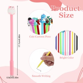 Candcamp 30 Pack Animal Novelty Pens for Kids, Fun Cartoon Animal Topper Pens for Children School Office Homework Supplies (Assorted Designs)