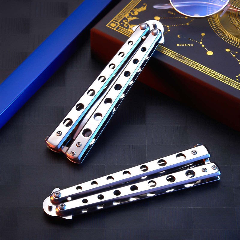 Flutesan 2 Pcs Butterfly Fork and Spoon Set, Tactical Butterfly