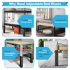 IRONWALLS 4-Pack Metal Bed Riser for Dorm Room, 3.15” Diameter