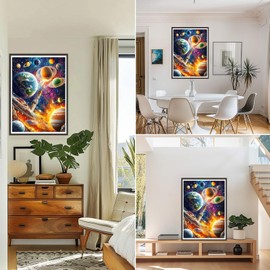 KEYIFA Colourful Universe Diamond Painting Accessories, 5D Crystal Art Photo Craft Set, Diamond Painting Adults, DIY Full Drill Pictures Diamond Painting Set, Home Wall Decor 30 x 40 cm
