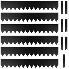 KOL Galvanized Steel Garden Lawn Edging, 6-Pack Black Bendable Metal Landscape Edging Strips - Heavy Duty Hammer-in Border with 7 Clips - 16-Gauge - 40" L x 6.5" H (20FT Total Length)
