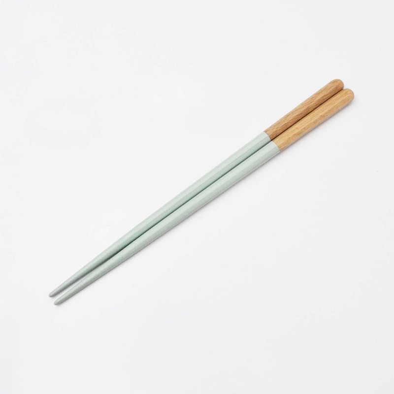 Kawai Haze Chopsticks for Kids, Dishwasher Safe, Antibacterial, Mint Green,