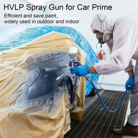 Tosucs HVLP Spray Gun with 1.0mm Tip Air Spray Gun for Car Spraying Gravity Feed Paint Gun for Car Prime,Furniture Surface Spraying,Wall Painting Include 125ml Capacity Cup