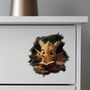 Dragon Reading in Wall Hole Decal - Mouse Hole Wall