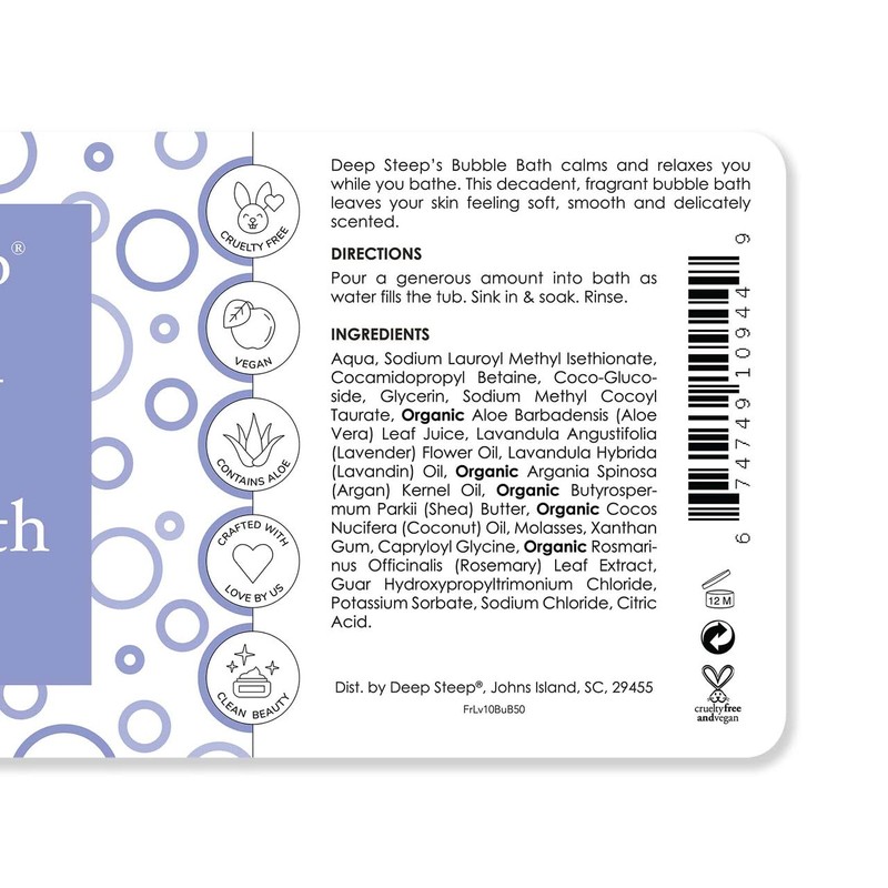 Deep Steep Bubble Bath, 10 oz (Fresh Lavender)
