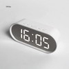 mooas Pop Mirror Digital Alarm Clock, LED Desk Pink Clock