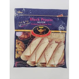 Deep Black Pepper Papad (Wafer) - Pack of 3 (200 Grams x 3) 600 Grams