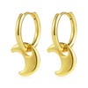 ALEXCRAFT Hoop Earrings Heart Earrings 14K Gold-Plated / Silver 925