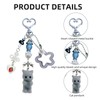 SHANFAA Cute Grey Key Chain, Fluffy Cat Keychain, Aesthetic Y2K