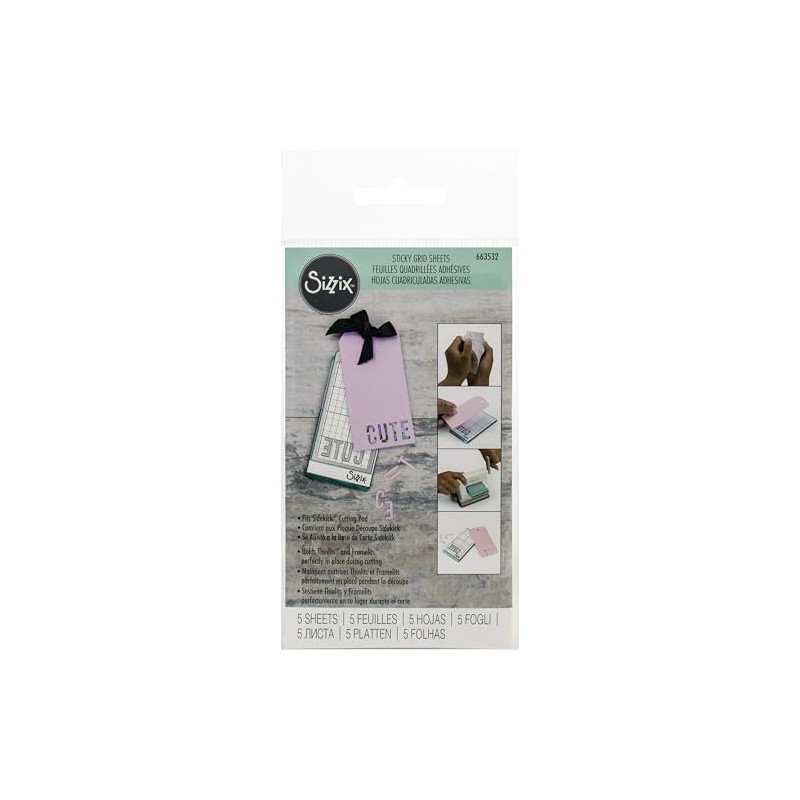 Sizzix Sidekick Sticky Grid 2.5"X4.75" 5/Pkg