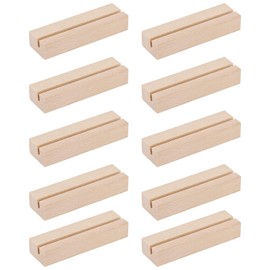 Quixotical 10 pcs Wood Place Card Holders, Table Number Holders Wooden, Photo Postcard Menu Card Holders,for Wedding Dinner Party Events Decoration, Photo Display