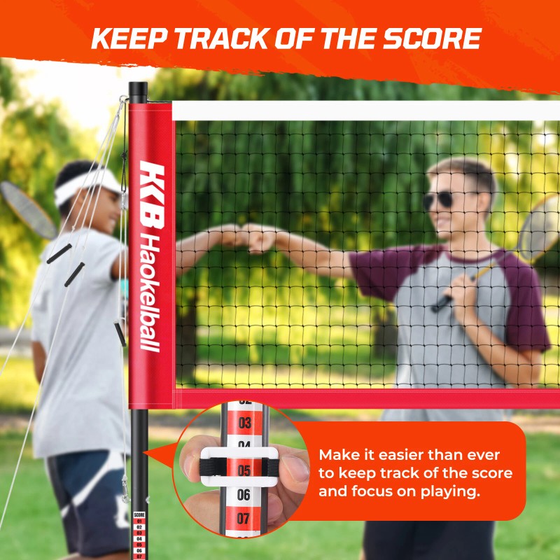 PATIASSY Professional Badminton Set for Backyard Portable Heavy Duty Poles