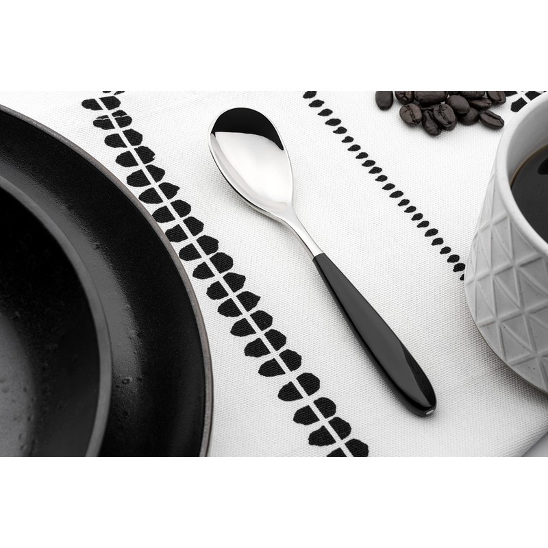 Grunwerg 2TAS650BK Yin & Yang Table Spoons, Stainless Steel, Black