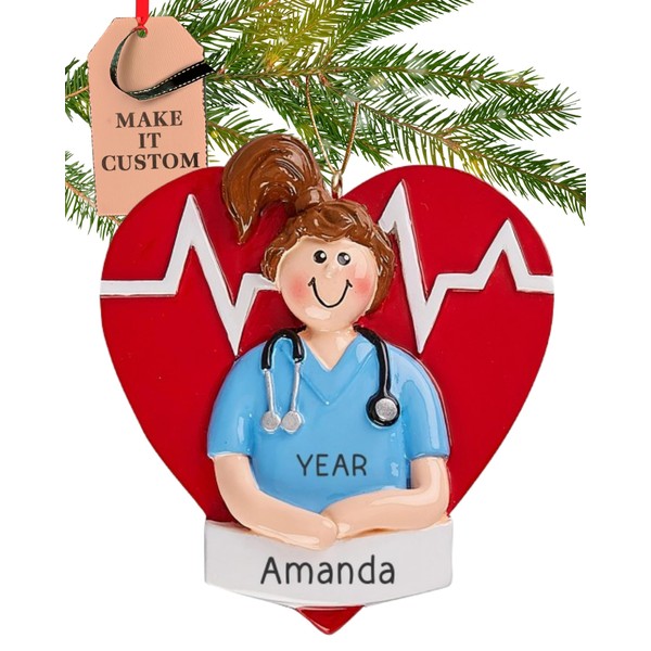 Personalised Nurse Ornament 2025 – Fast & Free 24h Customisation