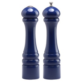 Chef Specialties 10 Inch Imperial Pepper Mill and Salt Shaker Set - Cobalt Blue