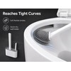 Wall-Mounted Silicone Toilet Brush Set with Holder & Detail Brush,