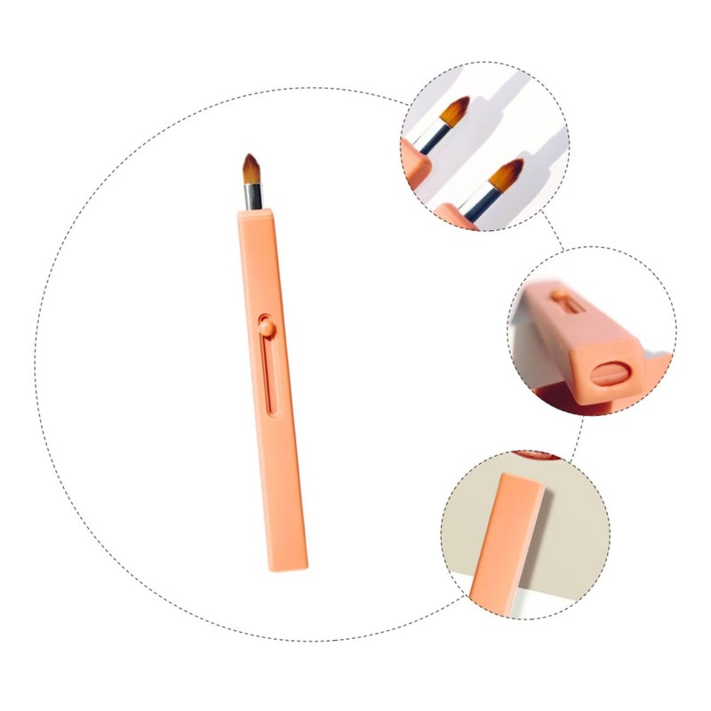 TOVINANNA 1pc Portable Retractable Lip Brush Makeup Applicator Tool Warm