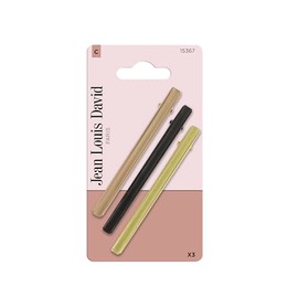 JEAN LOUIS DAVID - Set di 3 fermagli per capelli, alla moda, per acconciature semplici, tutti i tipi di capelli, colori casuali