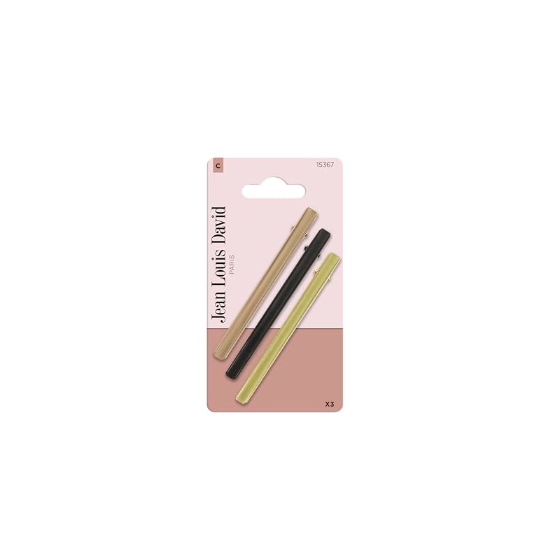 JEAN LOUIS DAVID - Set di 3 fermagli per capelli,