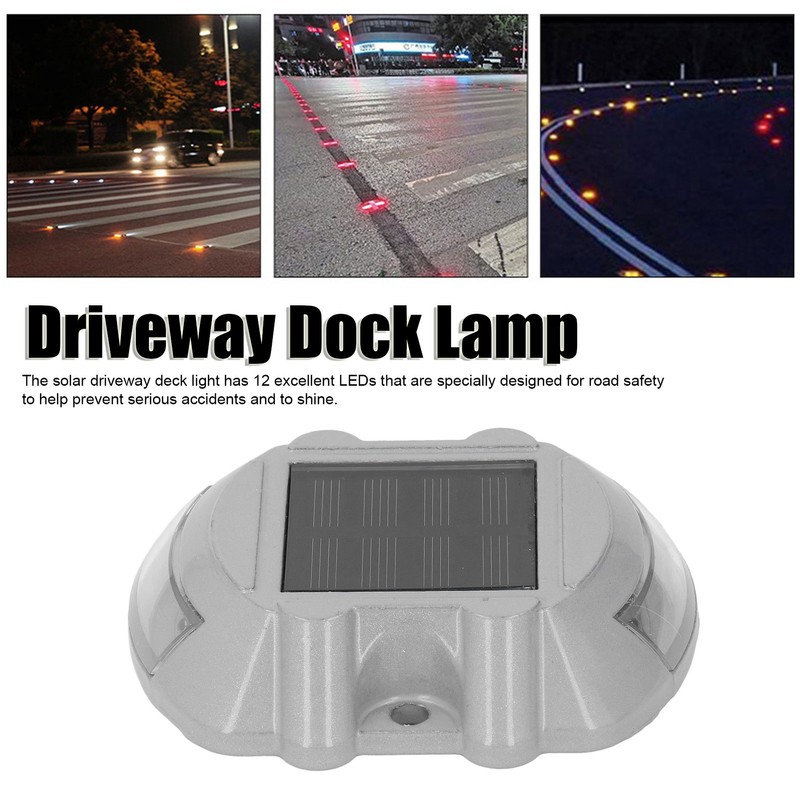 12LED Solar Driveway Deck Light IP68 Waterproof Solar Driveway Dock