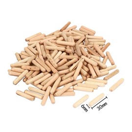 Wooden Dowels Pins, 1/4 Inch x 1 Inch Dowel Rods for DIY and Furniture Woodworking (100PCS)
