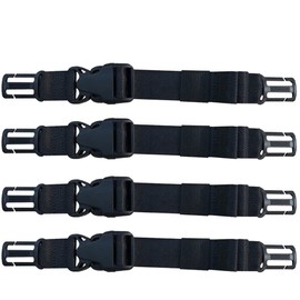 HDHYK 4 Pack Backpack Chest Strap Heavy Duty Adjustable Backpack Sternum Strap Chest Belt Suitable for Webbing on The Backpack up to1in.(Black)