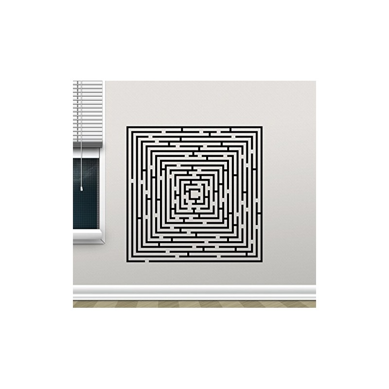 Labyrinth Wall Decal Maze Vinyl Sticker Wall Art Design Conundrum