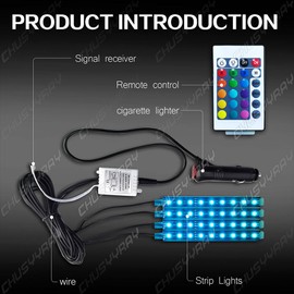 CHUSYYRAY Under dash footwell LED Interior Light Kit for All Cars Accent Light Glow Neon