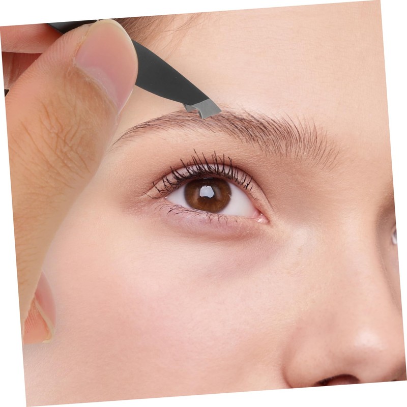 Outanaya 1Set Stainless Steel Eyebrow Tweezers for Beauty Ergonomic Design