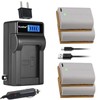 Kastar 4-Pack LP-E6N Pro Battery and LCD AC Charger Compatible