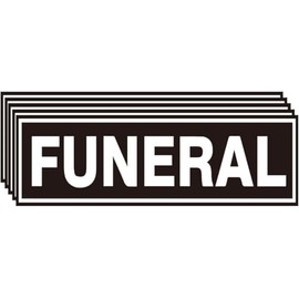 Funeral Car Magnets - Automotive Magnet for Procession | Funeral Bumper Decals | 11" x 3.5"